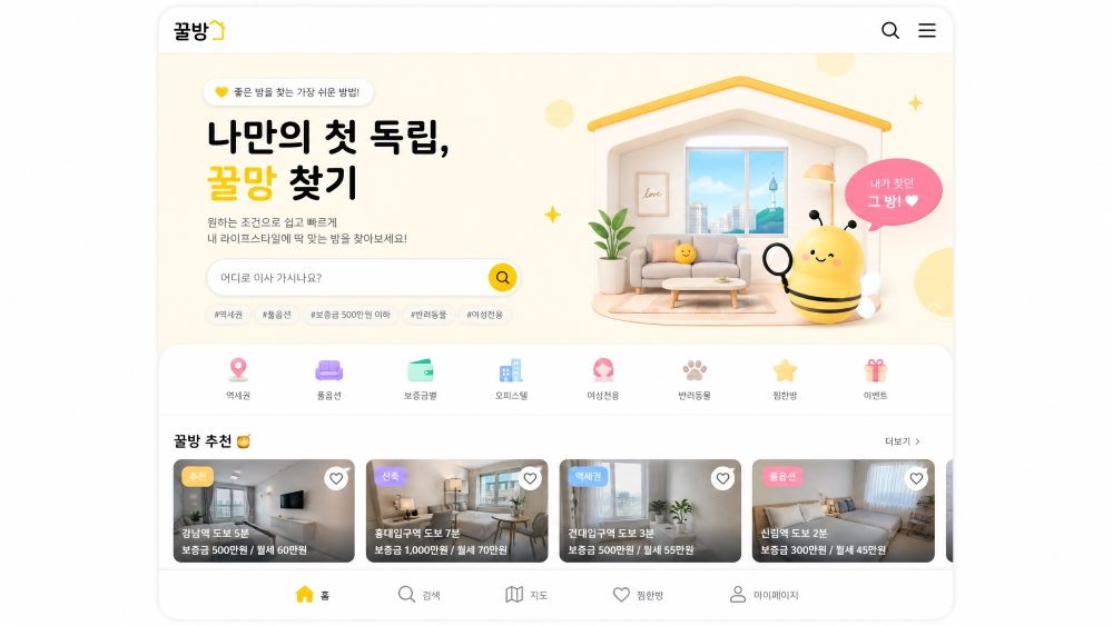 원룸·투룸 시안 — 꿀방