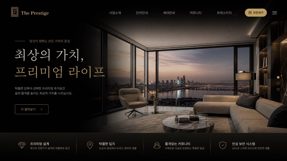 고급 분양 시안 — The Prestige